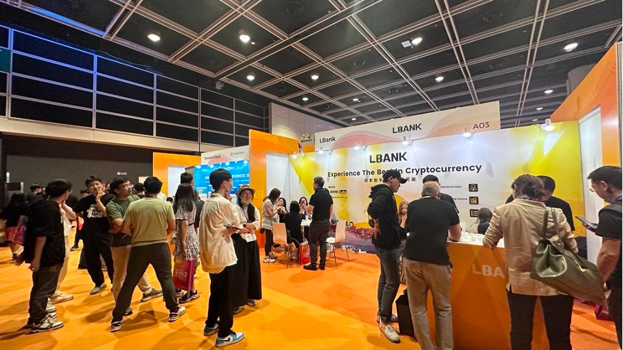 Lbank at Hong Kong Convention and Exhibition Centre participating in the inaugural Web3 Festival