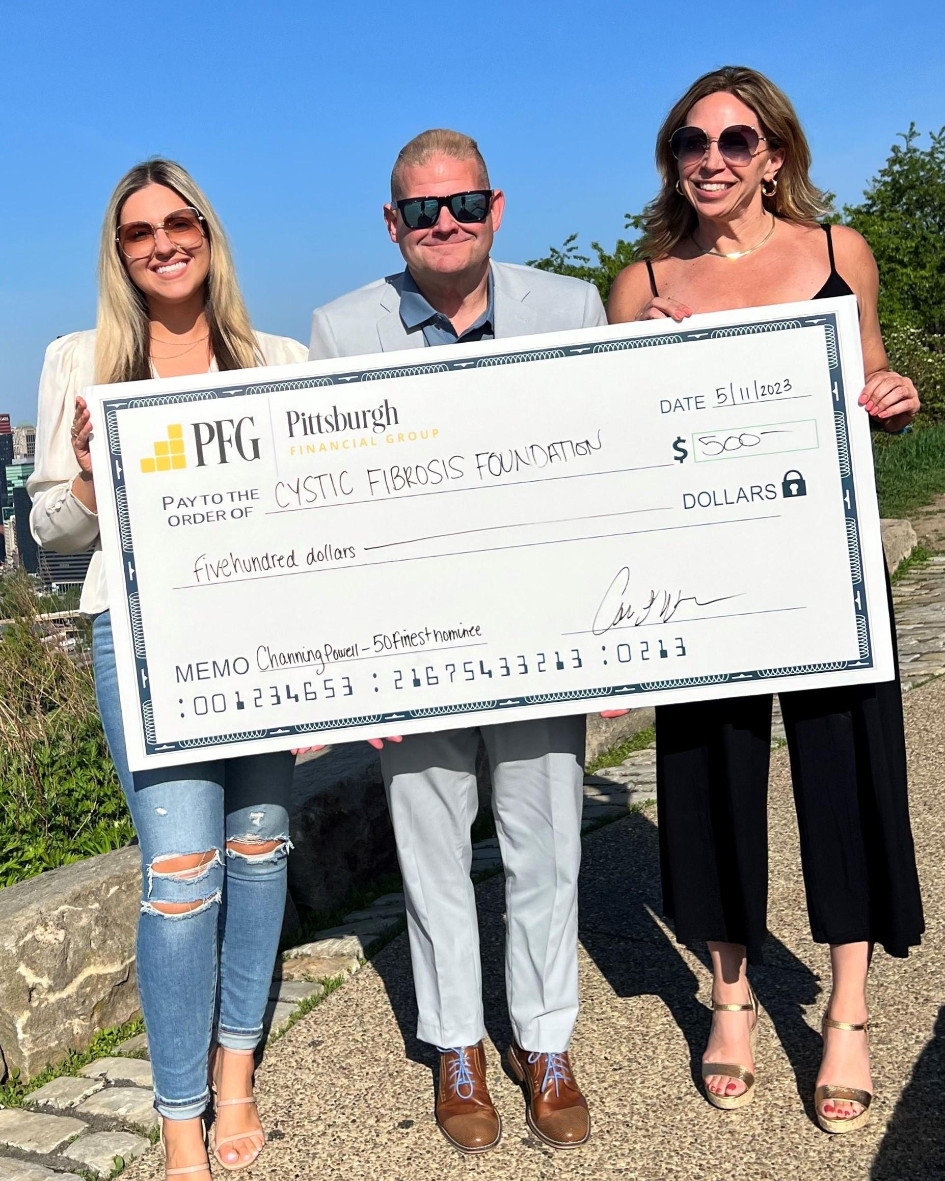 Pittsburgh Financial Group Kicks Off Summer With Charitable Donation to Cystic Fibrosis