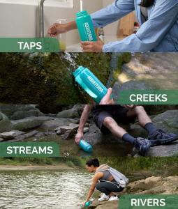 AQUATERRA: The Flexible yet Durable LDPE Filtered Water Bottle for Clean & Safe Outdoor Drinking Water